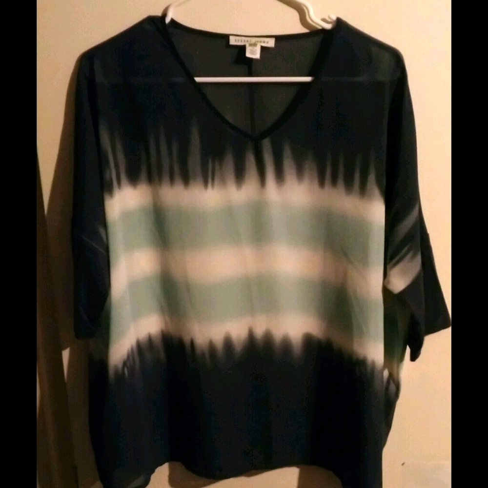 Tribal Jeans sz Small Semi Sheer Tie Dye Top